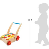 small foot Chodítko dřevěné kostky ve vozíku