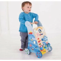 Bigjigs Baby Dřevěné aktivní chodítko moře