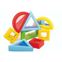 Bigjigs Toys Barevné tvary senzorické duhové
