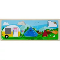 Bigjigs Toys Senzorické puzzle kempování v přírodě