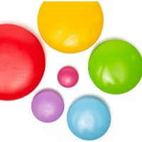 Bigjigs Baby Balanční hra usazování barevných oblázků