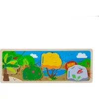 Bigjigs Toys Senzorické puzzle džungle