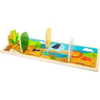 Bigjigs Toys Senzorické puzzle džungle