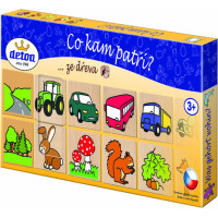 Detoa Dřevěné puzzle Co kam patří