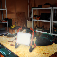 Solight LED reflektor se sklopným stojanem, 50W, 4500lm, 4000K, kabel se zástrčkou, IP65
