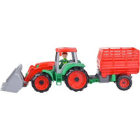 Lena Truxx Traktor s vlekem na seno, ozdobný karton