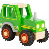 small foot Dřevěný traktor zelený