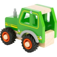 small foot Dřevěný traktor zelený