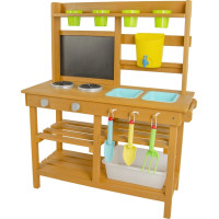 2Kids Toys Dřevěná zahradní kuchyňka