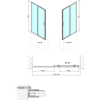 Polysan DEEP sprchové dveře posuvné 1400x1500mm, čiré sklo MD1415