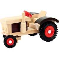 Bino Traktor s gumovými koly a vlečkou ABC