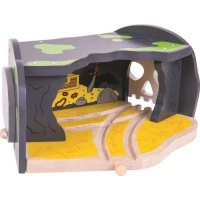Bigjigs Rail Tunel s výhybkou jeskyně lebka