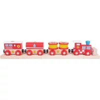 Bigjigs Rail Hasičský vlak + 3 koleje