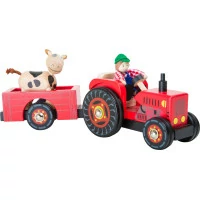 small foot Dřevěný farmářský tahací traktor