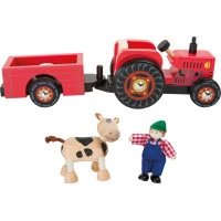 small foot Dřevěný farmářský tahací traktor