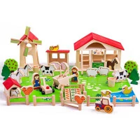 Bigjigs Toys Velká dřevěná farma