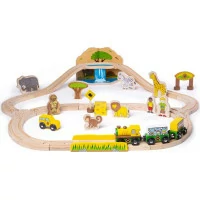 Bigjigs Rail Dřevěná vláčkodráha Safari
