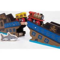 Bigjigs Rail Pirátský vlak + 3 koleje