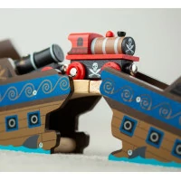 Bigjigs Rail Pirátský vlak + 3 koleje