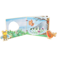 small foot Dřevěná obrázková knížka s včelkou