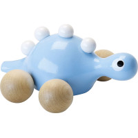 Vilac Dřevěný dinosaurus na kolečkách modrý