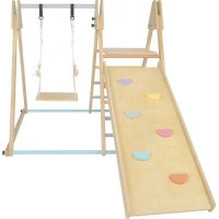 2Kids Toys Dřevěná hrací sestava se skluzavkou