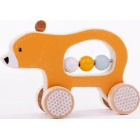 Bigjigs Toys Medvídek na kolečkách