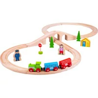 Bigjigs Rail Dřevěná vláčkodráha osmička