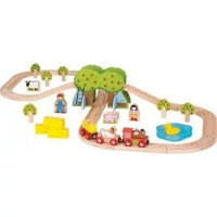 Bigjigs Rail dřevěná vláčkodráha farma - rozbaleno