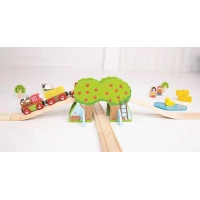 Bigjigs Rail dřevěná vláčkodráha farma - rozbaleno