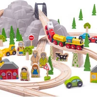 Bigjigs Rail Dřevěná vláčkodráha horská cesta 112 dílů