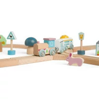 Bigjigs Toys Dřevěná vláčkodráha u lesa