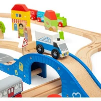 Bigjigs Rail Vláčkodráha a autodráha