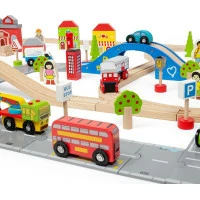 Bigjigs Rail Vláčkodráha a autodráha