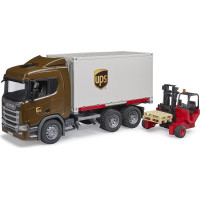 Bruder Logistický vůz Scania UPS s vysokozdvižným vozíkem