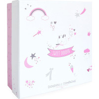 Doudou Dárková sada - plyšový muchláček jednorožec 22 cm