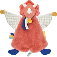 Doudou Dárková sada - Plyšový muchláček dinosaurus oranžový 25 cm