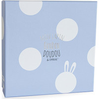 Doudou Dárková sada - Plyšový králíček modrý 26 cm