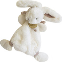 Doudou Dárková sada - Plyšový králíček krémový 26 cm