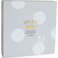 Doudou Dárková sada - Plyšový králíček krémový 26 cm
