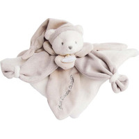 Doudou Dárková sada - plyšový muchláček béžový medvídek 24 cm