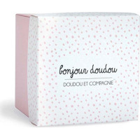 Doudou Dárková sada růžová - králíček s muchláčkem 10 cm