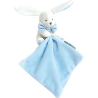 Doudou Dárková sada modrá - králíček s muchláčkem 10 cm