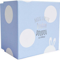 Doudou Dárková sada - Plyšový králíček modrý 16 cm