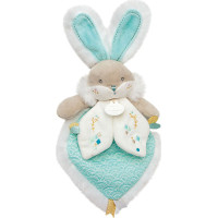 Doudou Dárková sada - Hračka tyrkysový kamarád králíček 24 cm
