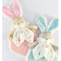 Doudou Dárková sada - Hračka tyrkysový kamarád králíček 24 cm
