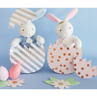 Doudou Dárková sada - Plyšová hračka růžový zajíček - hvězda 25 cm
