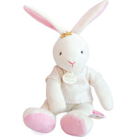 Doudou Dárková sada - Plyšová hračka růžový zajíček - hvězda 25 cm