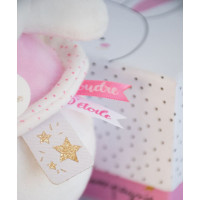 Doudou Dárková sada - Plyšový růžový králíček hrající melodii 14 cm