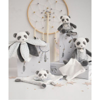 Doudou Dárková sada - plyšová hračka panda s dečkou 20 cm